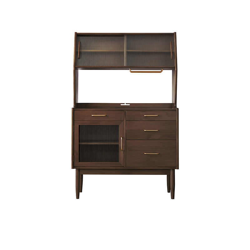 4-Drawer Sideboard Contemporary 3-Door Dining Server for Living Room