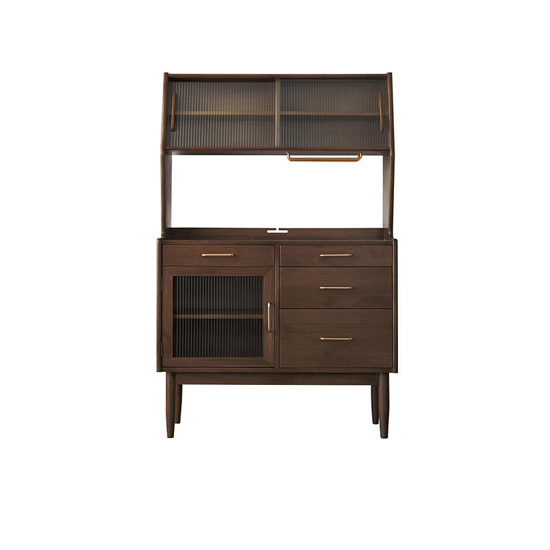 4-Drawer Sideboard Contemporary 3-Door Dining Server for Living Room