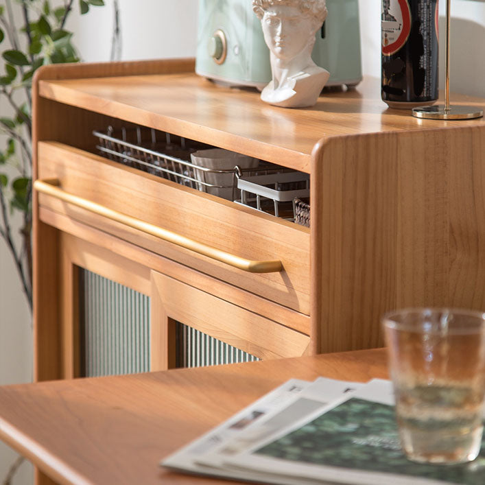 Pine Solid Wood Dining Server Contemporary Sideboard Cabinet