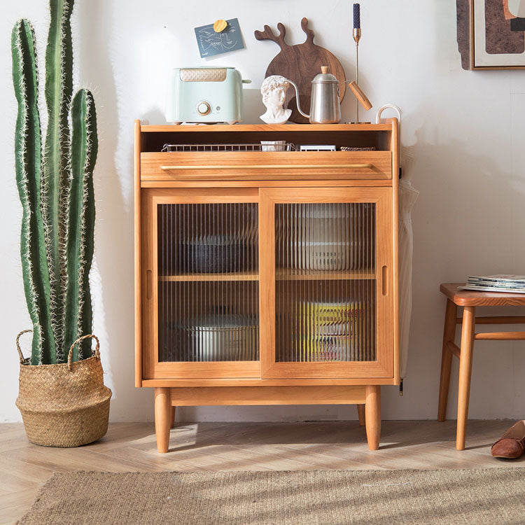 Pine Solid Wood Dining Server Contemporary Sideboard Cabinet