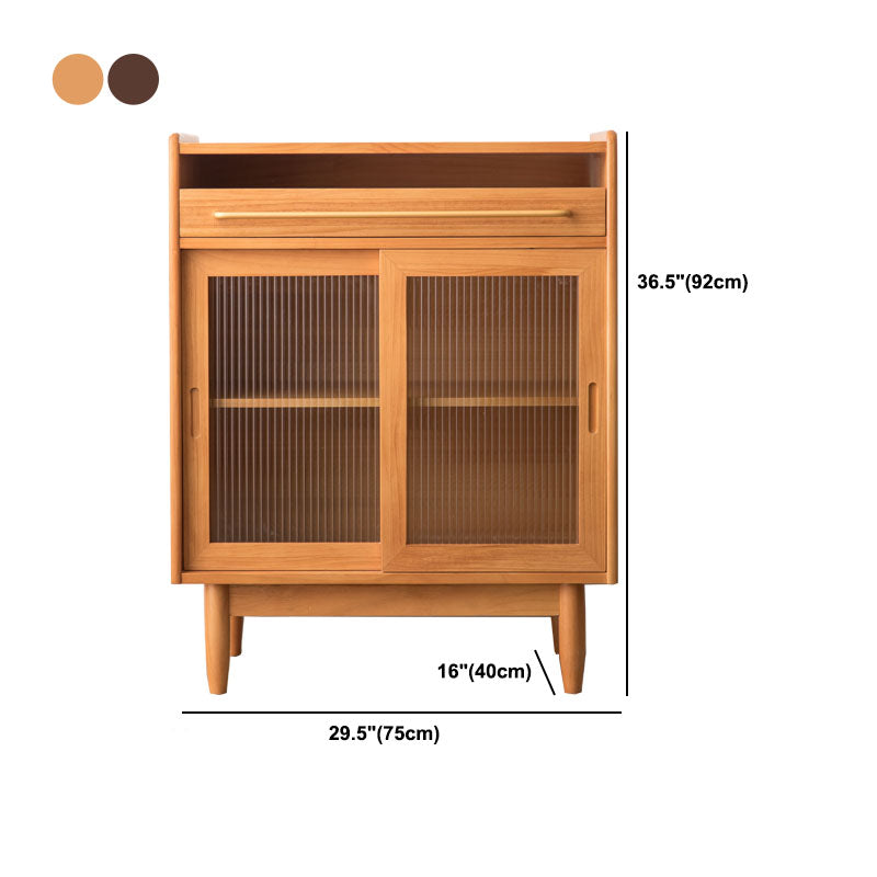 Pine Solid Wood Dining Server Contemporary Sideboard Cabinet