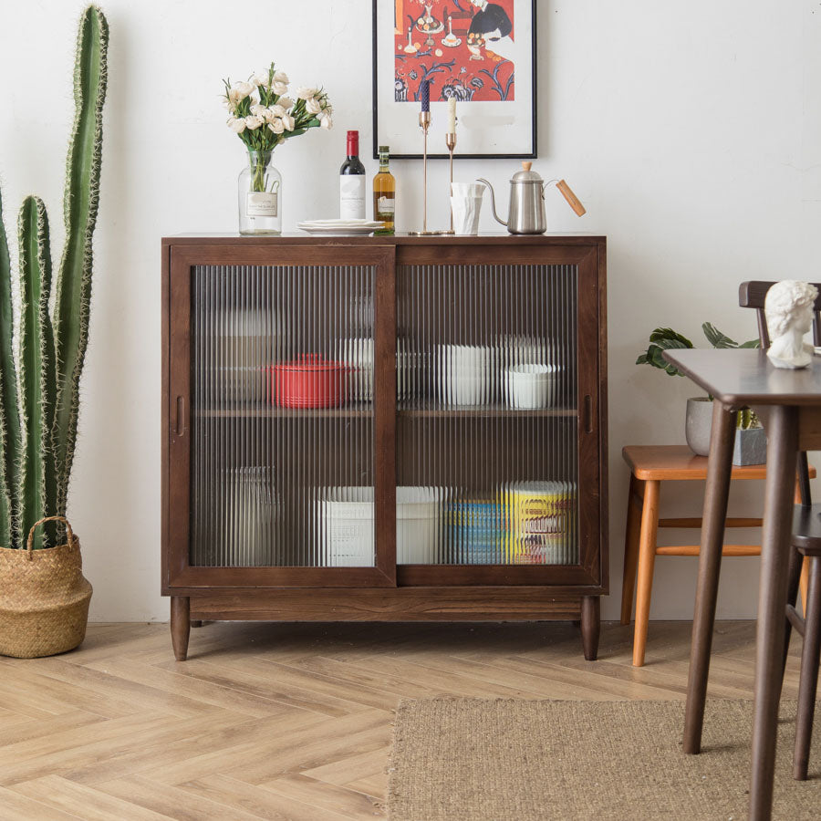 Pine Solid Wood Dining Server Contemporary Sideboard Table for Dining Room