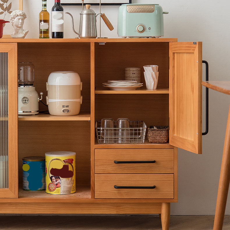 Pine Solid Wood Dining Server Contemporary Sideboard Table for Dining Room