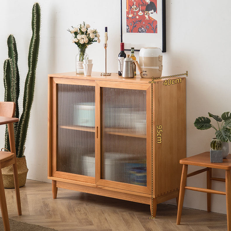 Pine Solid Wood Dining Server Contemporary Sideboard Table for Dining Room