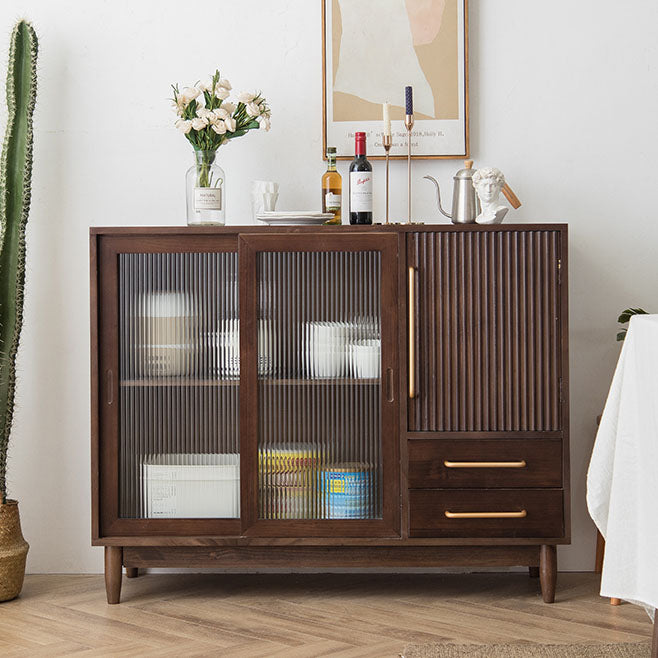 Pine Solid Wood Dining Server Contemporary Sideboard Table for Dining Room