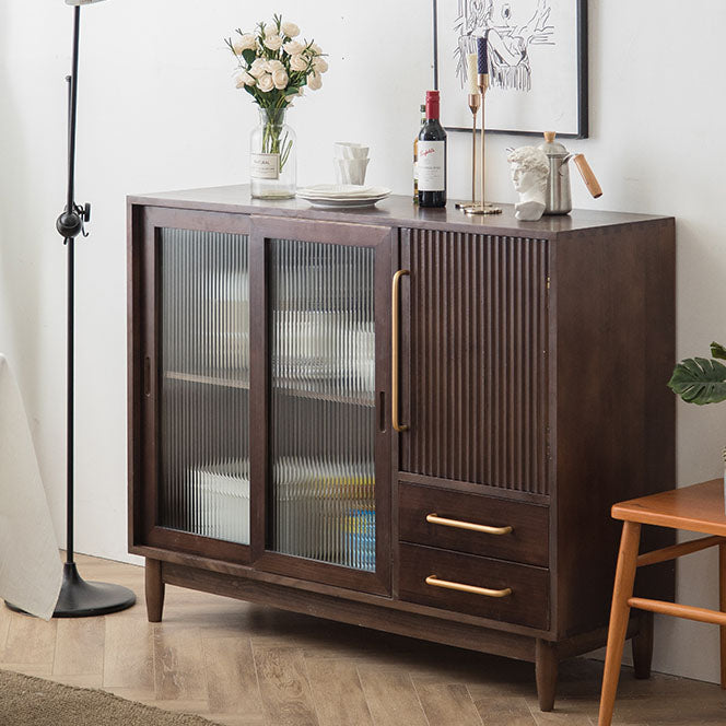 Pine Solid Wood Dining Server Contemporary Sideboard Table for Dining Room