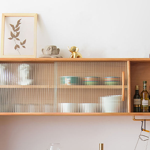 Contemporary Sideboard Table with Drawers Pine Solid Wood Dining Buffet