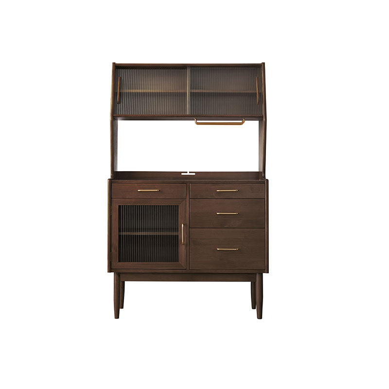 Pine Solid Wood Dining Buffet with Drawers Contemporary Dining Server