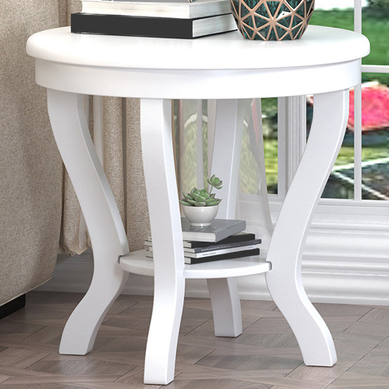 Round 4 Legs End Table Traditional Side End Table for Living Room