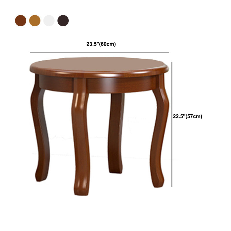 Round 4 Legs End Table Traditional Side End Table for Living Room