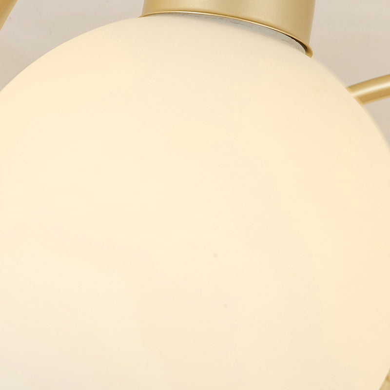 Nordic Style Golden Ceiling Light Ball Shape Shade Ceiling Lamp for Living Room