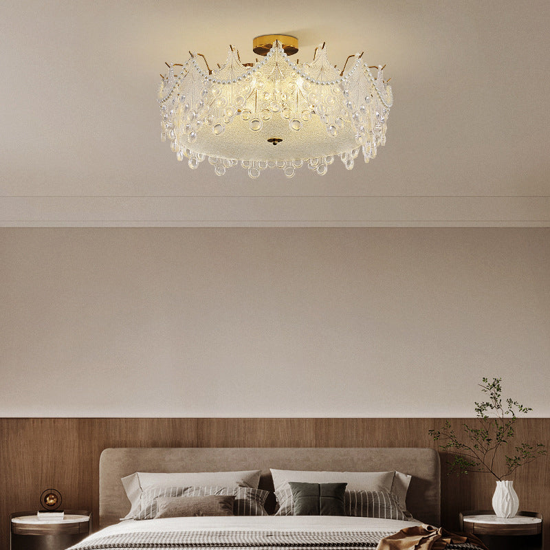 Nordic Glass Ceiling Light Creative Flush Mount Light Fixture for Bedroom