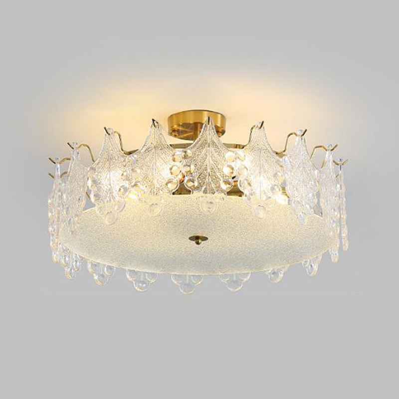 Nordic Glass Ceiling Light Creative Flush Mount Light Fixture for Bedroom