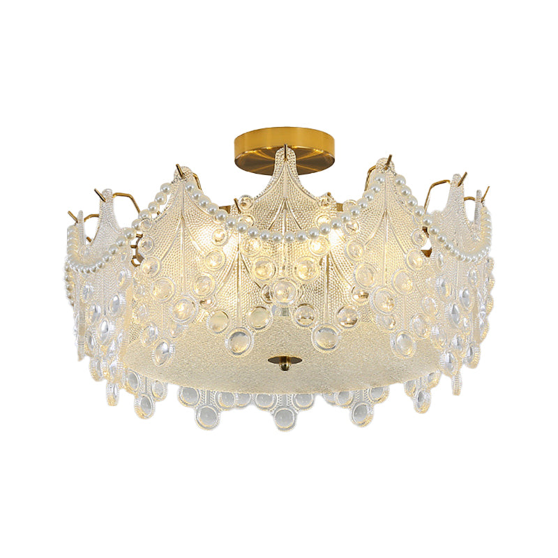 Nordic Glass Ceiling Light Creative Flush Mount Light Fixture for Bedroom