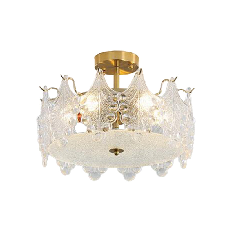 Nordic Glass Ceiling Light Creative Flush Mount Light Fixture for Bedroom