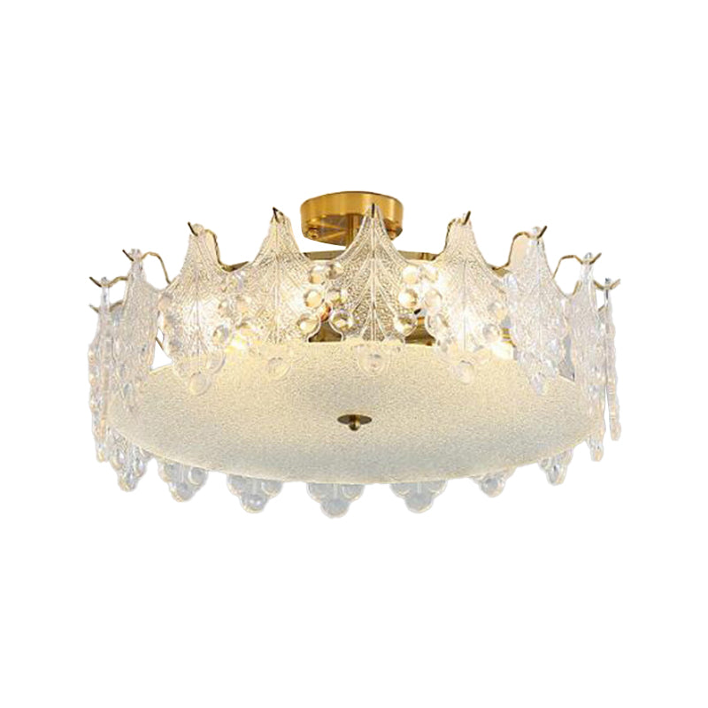 Nordic Glass Ceiling Light Creative Flush Mount Light Fixture for Bedroom