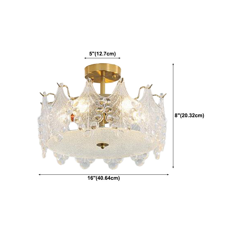 Nordic Glass Ceiling Light Creative Flush Mount Light Fixture for Bedroom