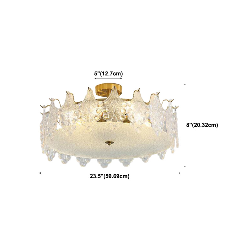 Nordic Glass Ceiling Light Creative Flush Mount Light Fixture for Bedroom