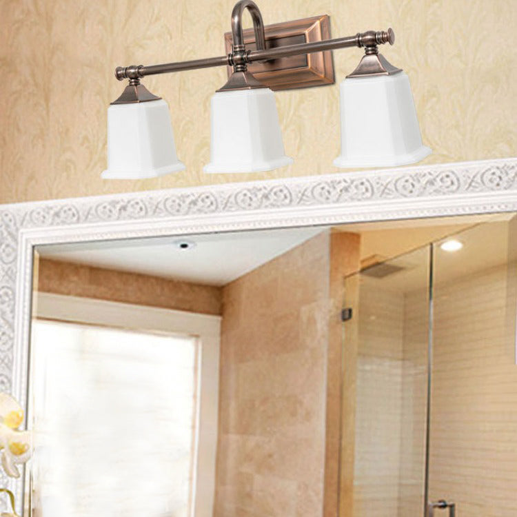 Glass Vanity Light Modern Style Mirror Front Light with Glass Shade for Bathroom