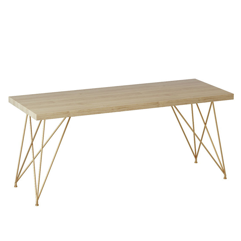 Light Luxury Wooden Writing Desk Rectangular Hairpin Office Desk