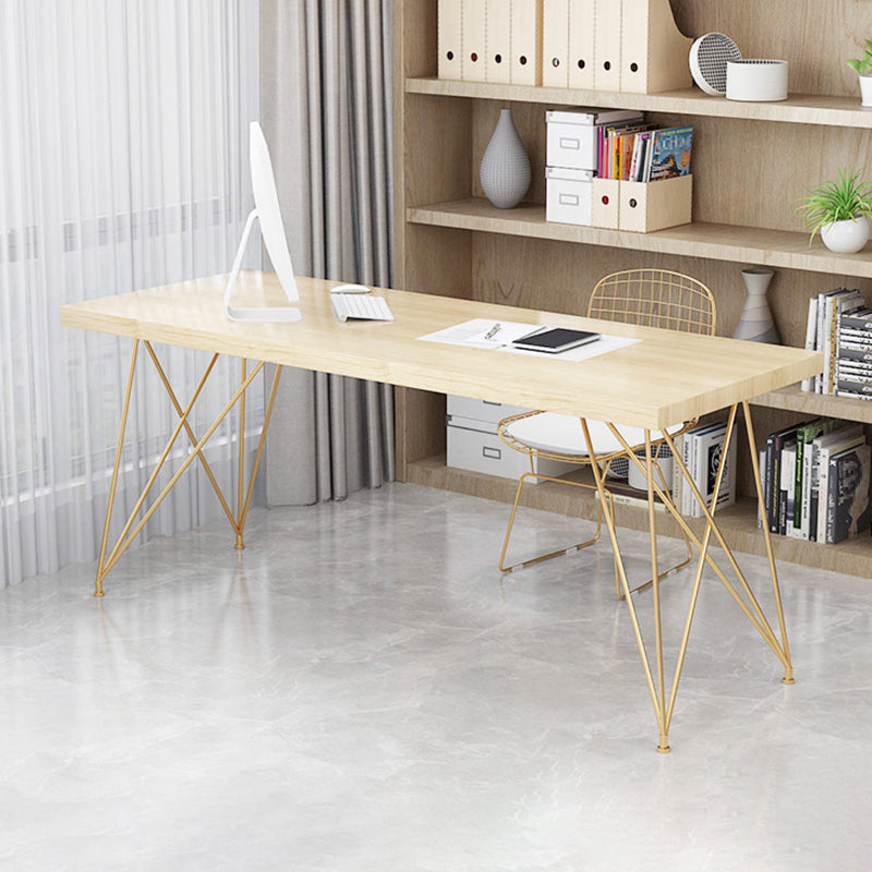 Light Luxury Wooden Writing Desk Rectangular Hairpin Office Desk