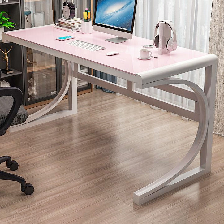 Rectangular Glass Computer Desk Contemporary Home Office Desk