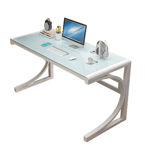 Rectangular Glass Computer Desk Contemporary Home Office Desk