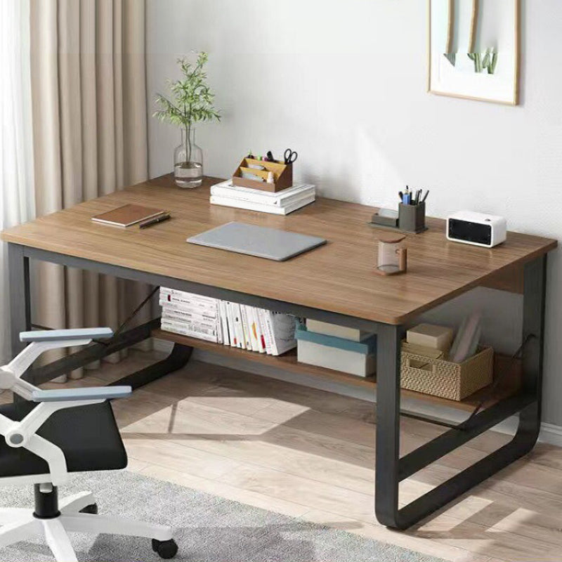 Rectangular Industrial Office Desk 60" Wide Home Wooden Writing Desk