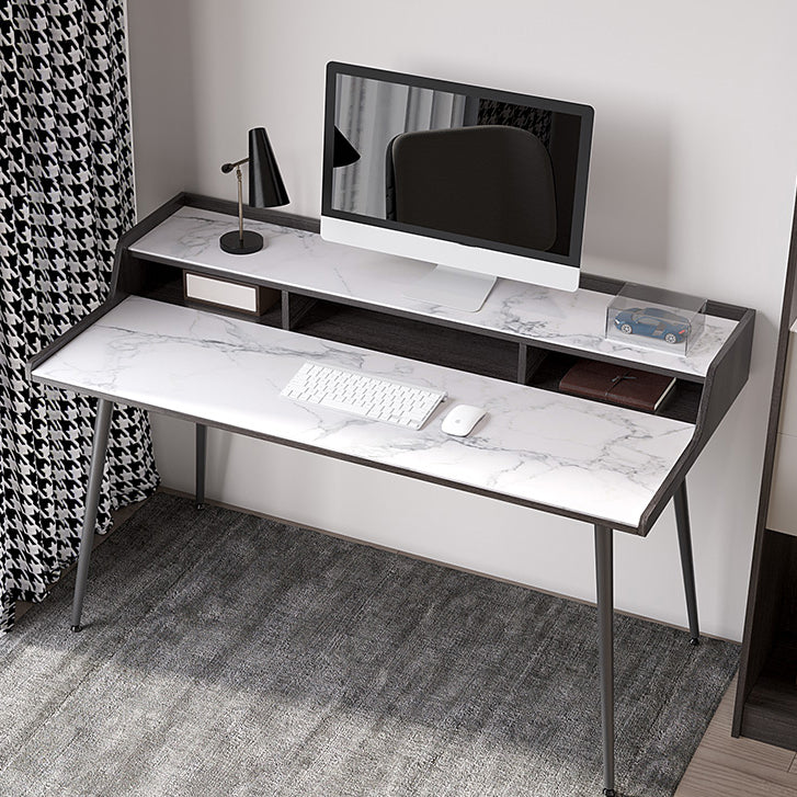 Industrial Style Stone Computer Desk Rectangular Office Desk