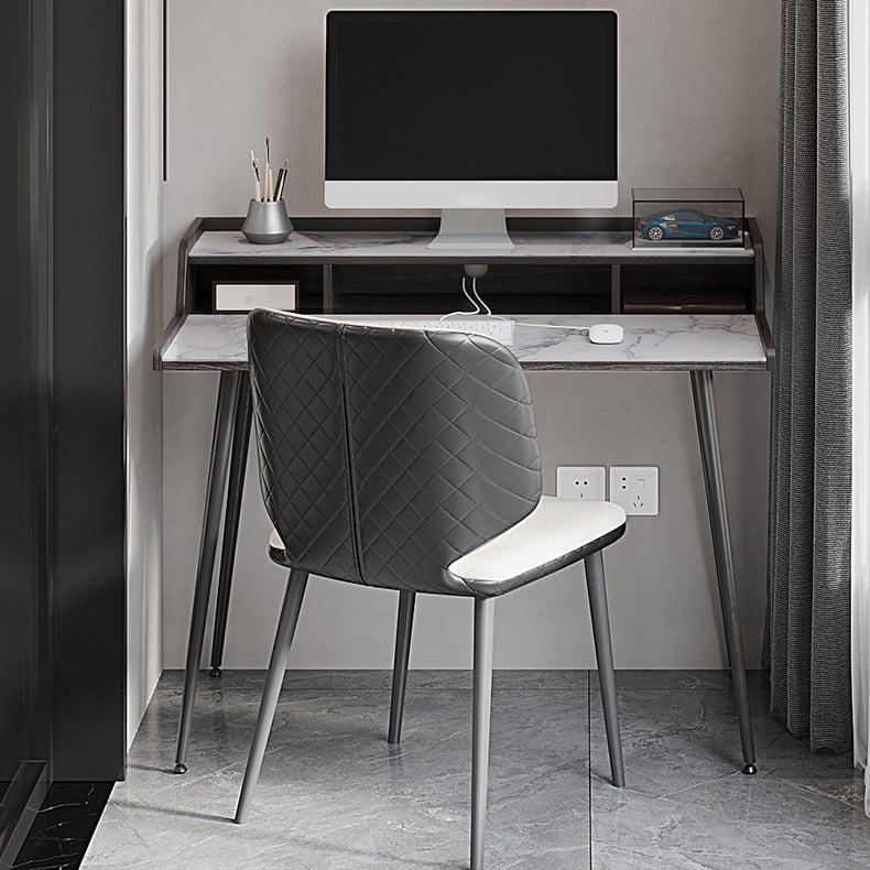 Industrial Style Stone Computer Desk Rectangular Office Desk