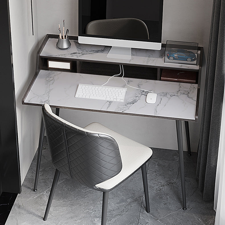 Industrial Style Stone Computer Desk Rectangular Office Desk