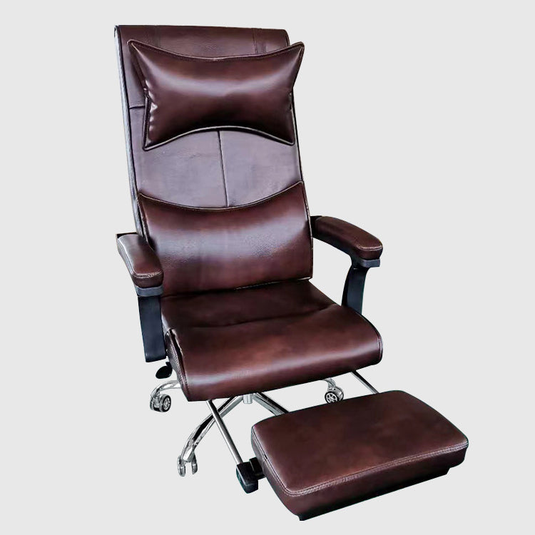 Contemporary Office Chair Tilt Mechanism Footrest Pillow Included Executive Chair