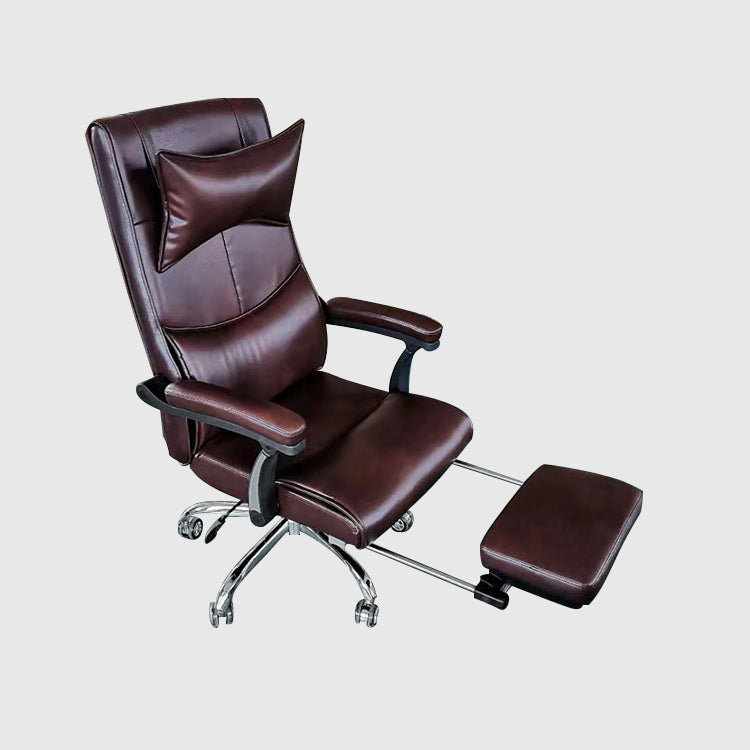 Contemporary Office Chair Tilt Mechanism Footrest Pillow Included Executive Chair