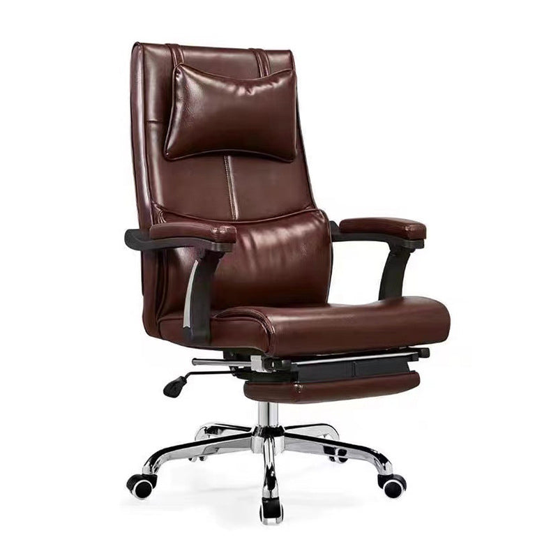 Contemporary Office Chair Tilt Mechanism Footrest Pillow Included Executive Chair