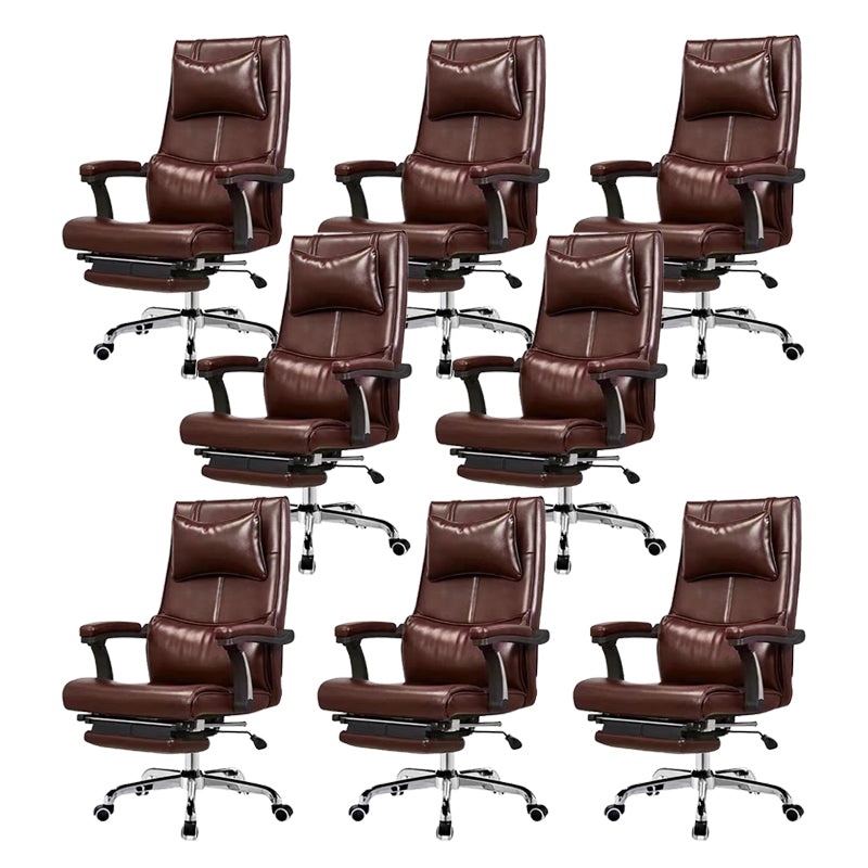 Contemporary Office Chair Tilt Mechanism Footrest Pillow Included Executive Chair