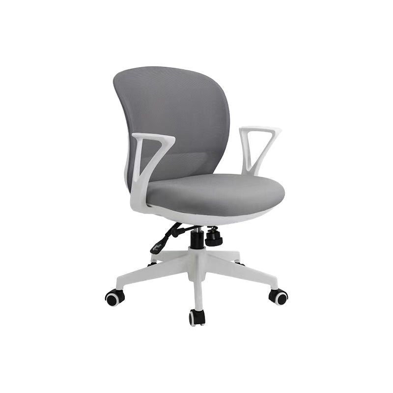 Contemporary Arm Chair Fixed Arms Adjustable Seat Height Swivel Conference Chair