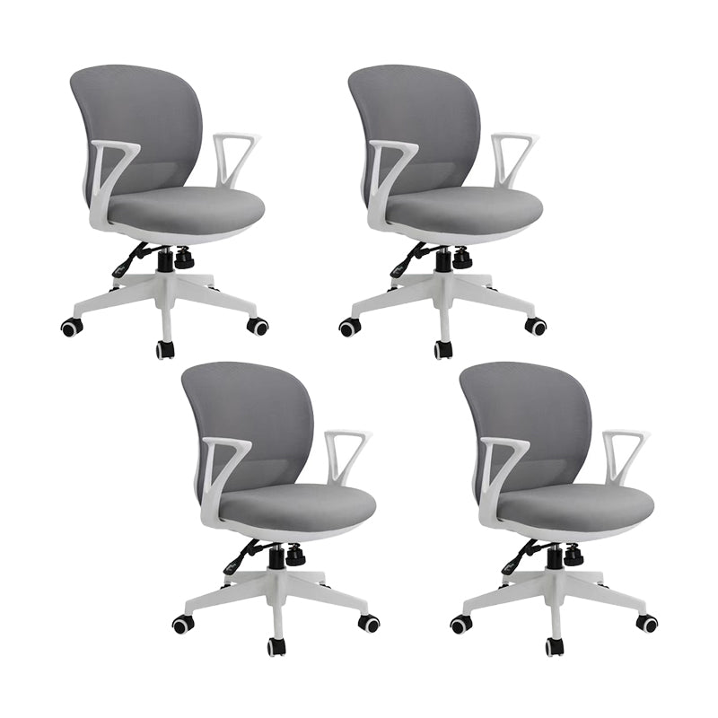 Contemporary Arm Chair Fixed Arms Adjustable Seat Height Swivel Conference Chair