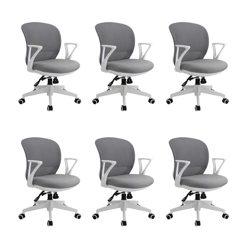 Contemporary Arm Chair Fixed Arms Adjustable Seat Height Swivel Conference Chair