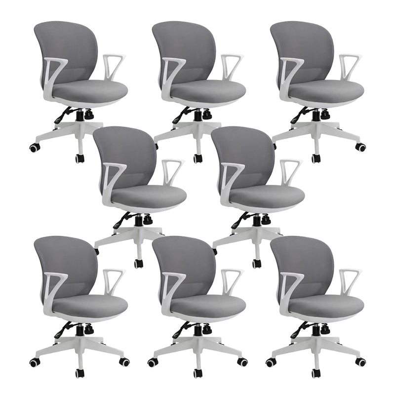 Contemporary Arm Chair Fixed Arms Adjustable Seat Height Swivel Conference Chair