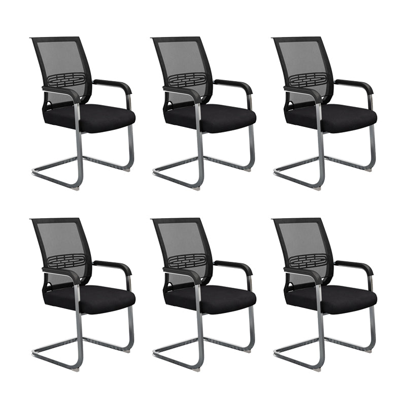 21"W Contemporary Arm Chair Black Breathable AirGrid Upholstered Desk Chair