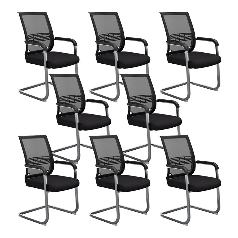 21"W Contemporary Arm Chair Black Breathable AirGrid Upholstered Desk Chair