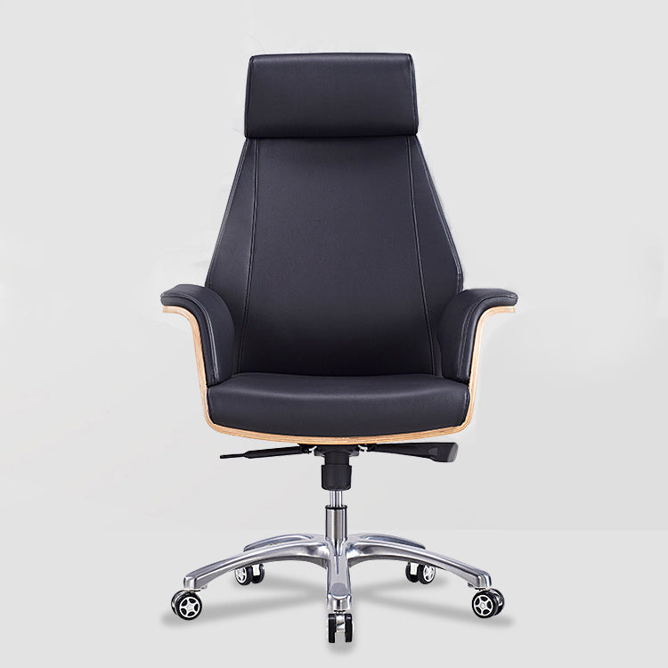 Contemporary Office Chair Adjustable Seat Height Leather Executive Chair