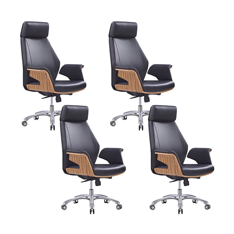 Contemporary Office Chair Adjustable Seat Height Leather Executive Chair