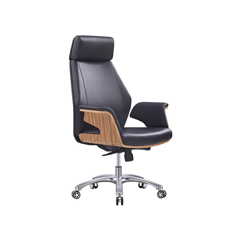 Contemporary Office Chair Adjustable Seat Height Leather Executive Chair