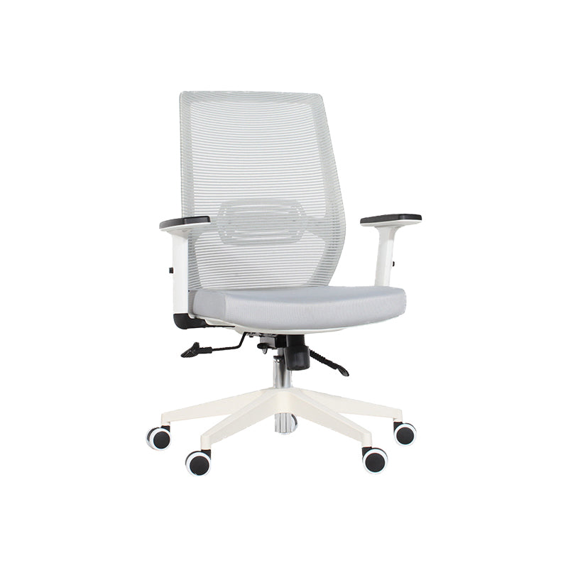 Modern Desk Chair Mesh Computer Chair Mid-Back Chair in Black/Gray/Orange