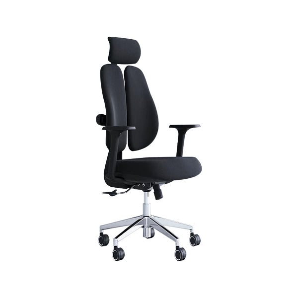 Modern Desk Chair Mesh Computer Chair Mid-Back Chair in Gray/Black