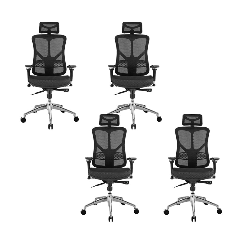 Modern Desk Chair Mesh Computer Chair High-Back Chair in Balck