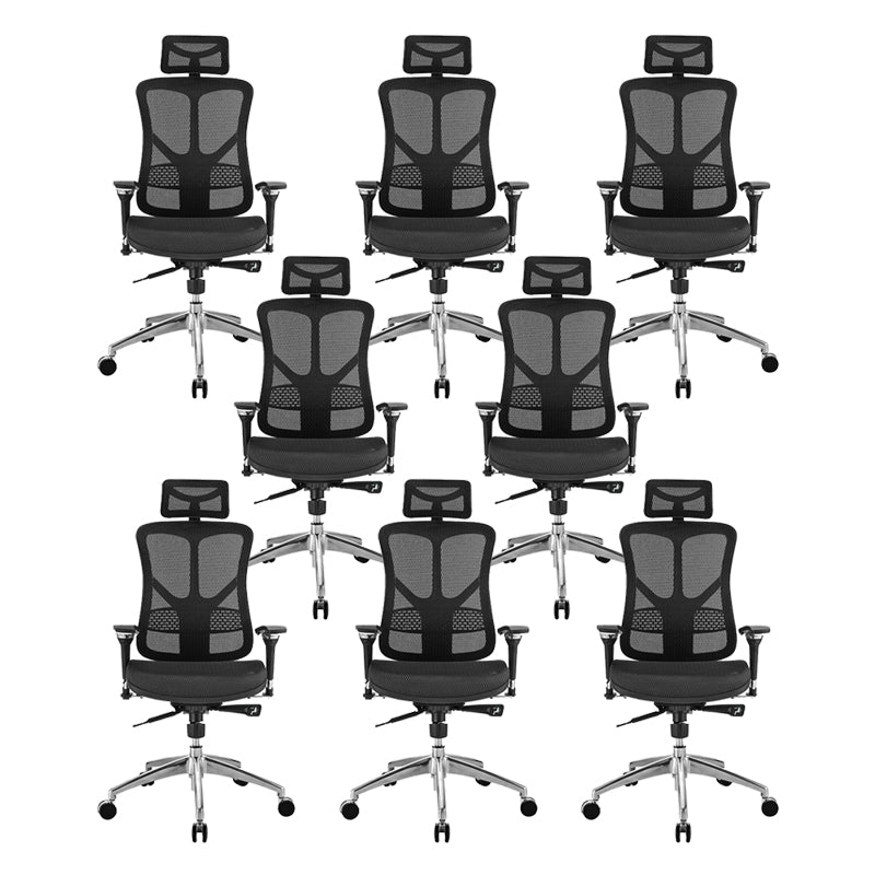 Modern Desk Chair Mesh Computer Chair High-Back Chair in Balck