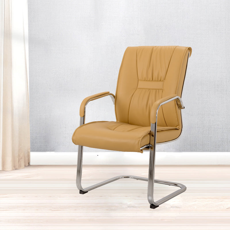 No Distressing Black Arm Chair Faux Leather and Chrome Frame Office Chair