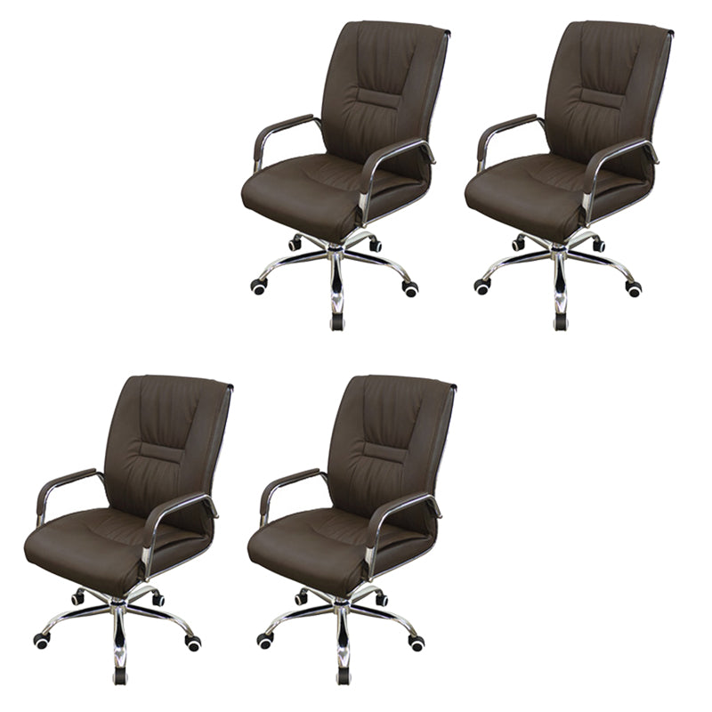 No Distressing Black Arm Chair Faux Leather and Chrome Frame Office Chair